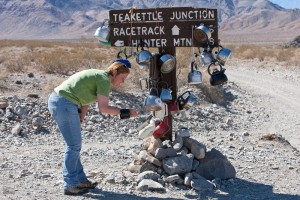 Rebecca at Tea Kettle Junction, Death Valley National Park