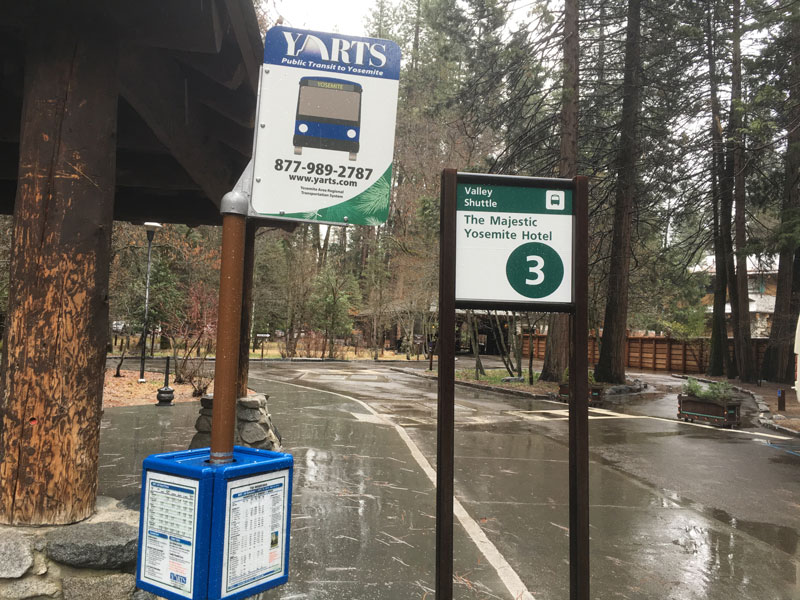 The Majestic Yosemite Hotel Bus Stop