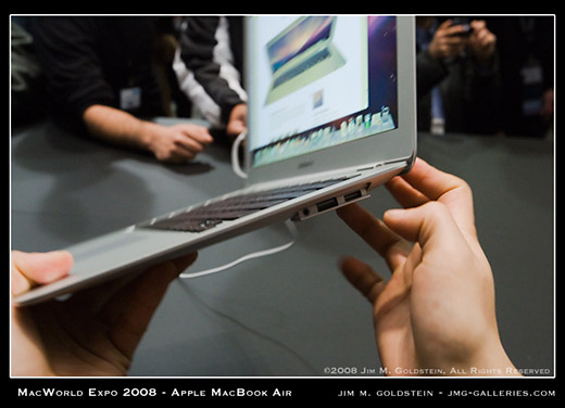 MacWorld Expo MacBook Air Profile and Port Compartment