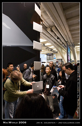 MacWorld Expo MacBook Air Display and Crowd