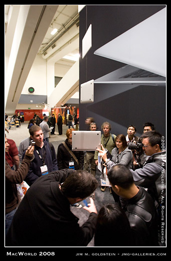 MacWorld Expo MacBook Air Display and Crowd