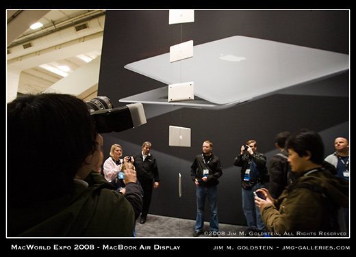 MacWorld Expo MacBook Air Display and Crowd