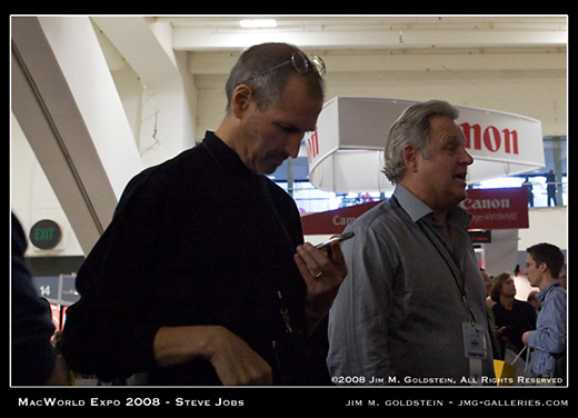 Steve Jobs at MacWorld Checking His iPhone