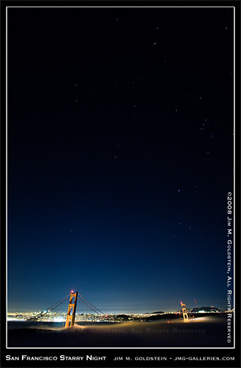 San Francisco Starry Night photo by Jim M. Goldstein
