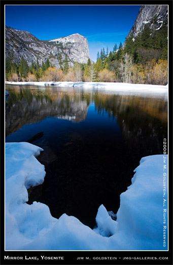Mirror Lake, Yosemite National Park landscape photo by Jim M. Goldstein