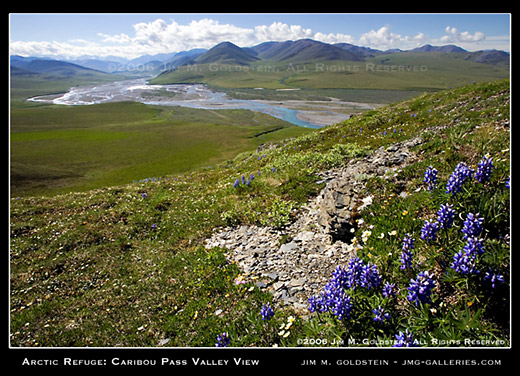 Arctic Refuge: Caribou Pass Valley View landscape photo by Jim M. Goldstein