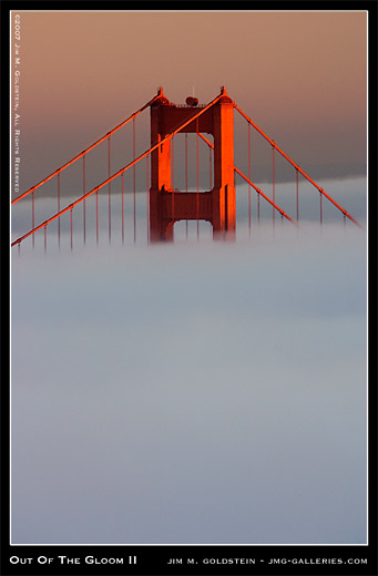 Out of the Gloom II: Golden Gate Bridge and Fog, San Francisco, stock ...