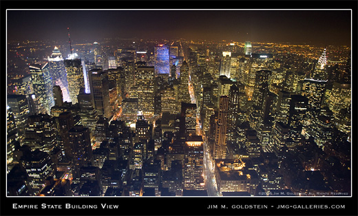 Empire State Building View photographed by Jim M. Goldstein
