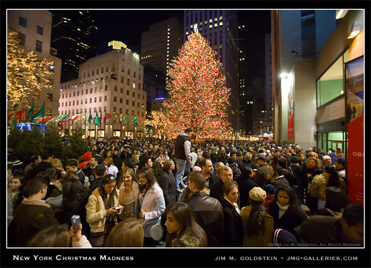 New York City Christmas Madness photographed by Jim M. Goldstein