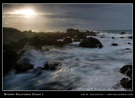 Stormy California Coast I seascape by Jim M. Goldstein
