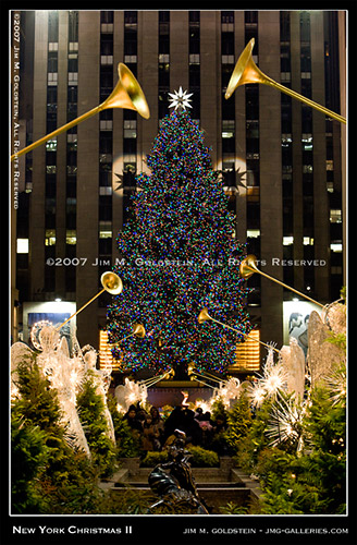 New York Christmas II - Rockefeller Center Christmas Tree photo by Jim M. Goldstein