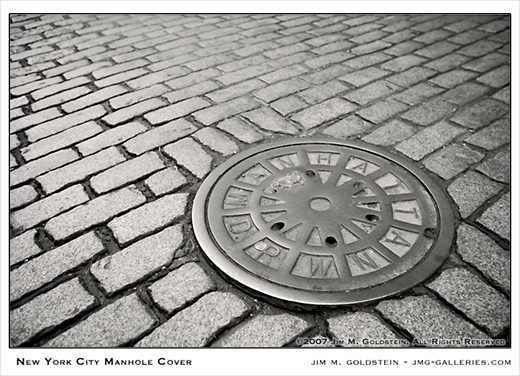 New York City Manhole Cover photo by Jim M. Goldstein