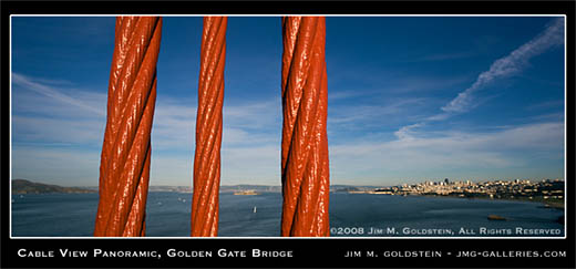 Cable View Panoramic, Golden Gate Bridge