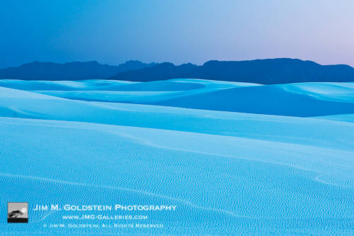 Dusk at White Sands National Monument, New Mexico