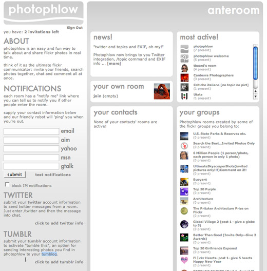 Photophlow anteroom