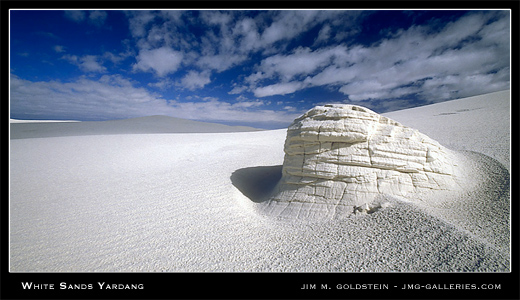 White Sands Yardang, New Mexico landscape photograph by Jim M. Goldstein