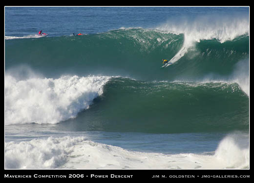 Mavericks Big Wave Surf Competition 2006 - Power Descent photographed by Jim M. Goldstein