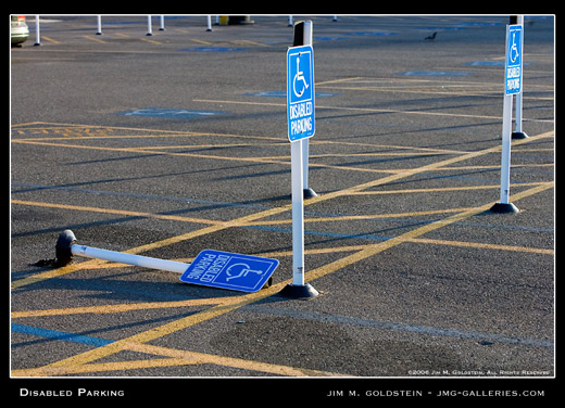Disabled Parking photographed by Jim M. Goldstein