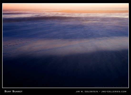 Surf Sunset - San Francisco Landscape photograph by Jim M. Goldstein