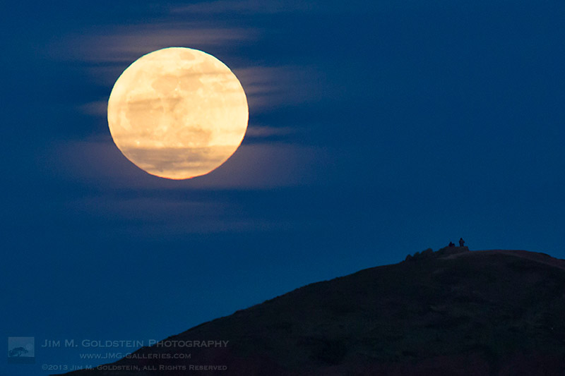 Moon People - Full Moon rising over Twin Peaks, San Francisco