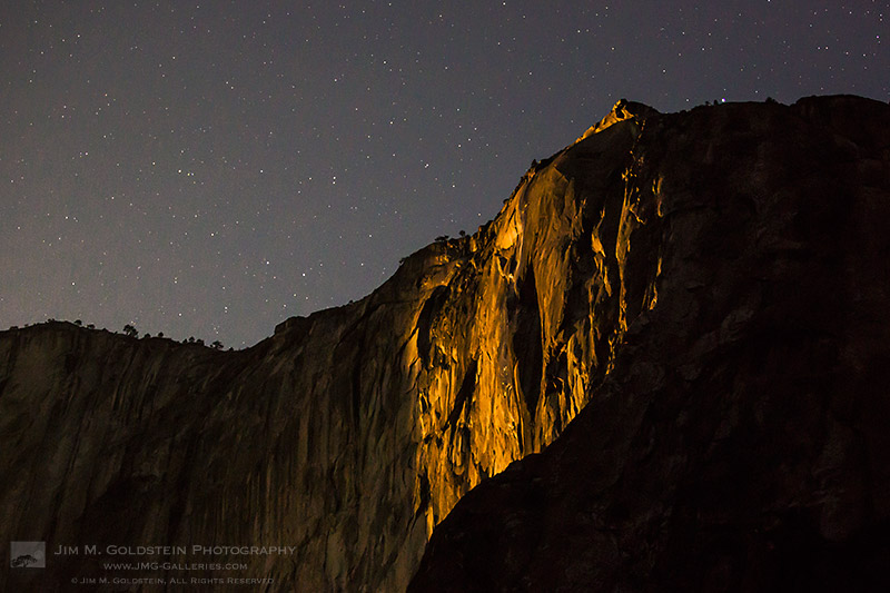 Horsetail Falls Moonset Light, Yosemite National Park