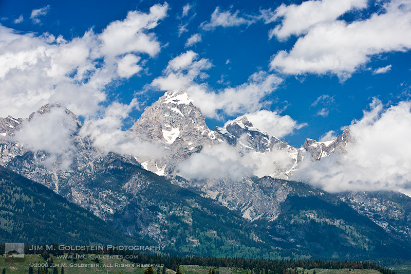 Grand Teton Peak in the Clouds