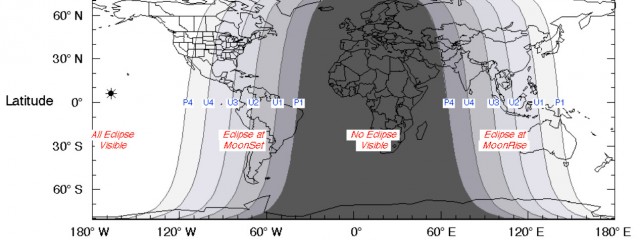 October 8th 2014 Lunar Eclipse Map