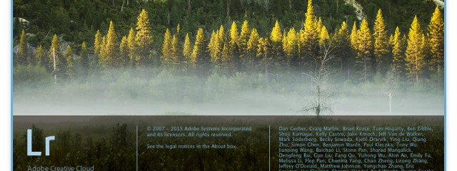 Photoshop Lightroom CC 2015 Release screen