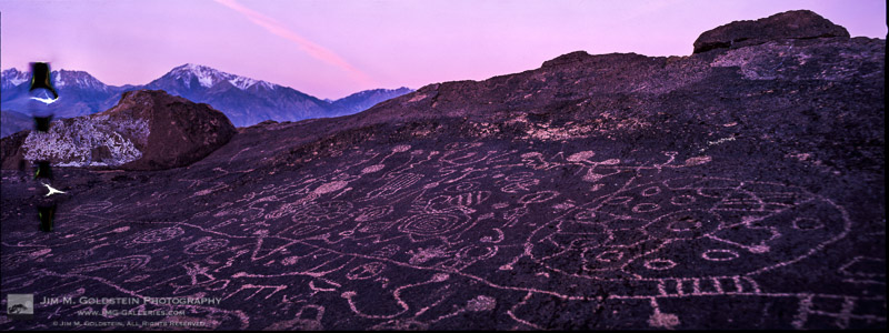 Early morning light illuminates Skyrock and the eastern Sierra Mountains