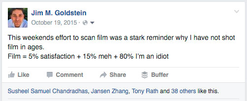 Film = 5% satisfaction + 15% meh + 80% I’m an idiot