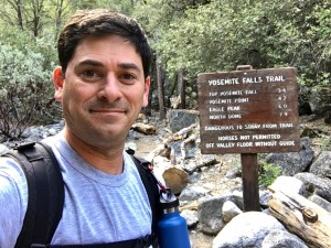 Start of the Upper Yosemite Falls moonbow hike (4:30PM)