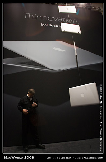 MacWorld Expo MacBook Air Display and Crowd