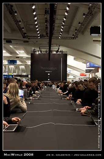 MacWorld Expo MacBook Air display table