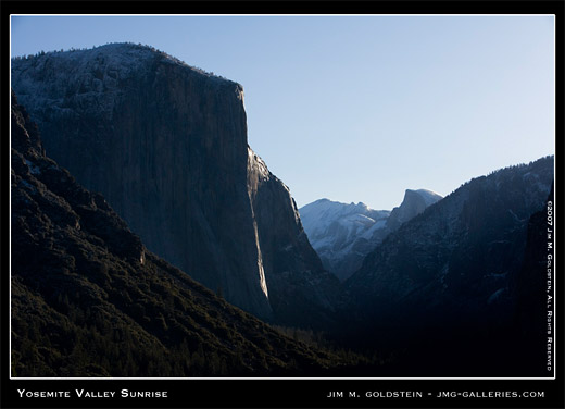 Yosemite Sunrise landscape photo by Jim M. Goldstein, stock photo