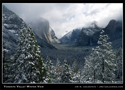 Yosemite Valley Winter View landscape photo by Jim M. Goldstein