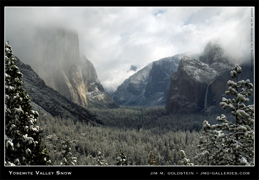 Yosemite Valley Snow landscape photo by Jim M. Goldstein