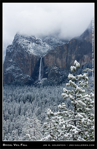 Bridal Veil Fall, Yosemite landscape photo by Jim M. Goldstein