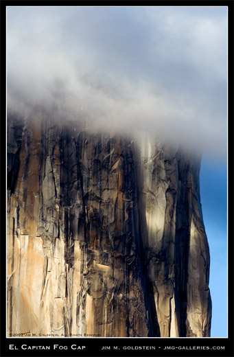 El Capitan Fog Cap photo by Jim M. Goldstein