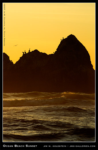 Ocean Beach Sunset landscape photo by Jim M. Goldstein