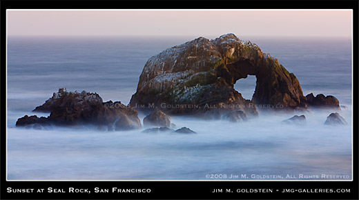 Sunset at Seal Rock, San Francisco landscape photo by Jim M. Goldstein