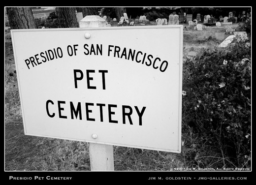 Presidio Pet Cemetery photograph by Jim M. Goldstein