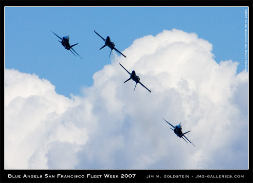 Blue Angels, San Francisco Fleet Week 2007, photo by Jim M. Goldstein