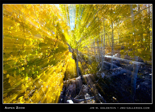 Aspen Zoom landscape photo by Jim M. Goldstein, Fall Color