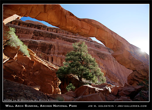 Wall Arch Sunrise, Arches National Park landscape photo by Jim M. Goldstein