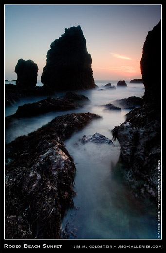 Rodeo Beach Sunset landscape photo by Jim M. Goldstein