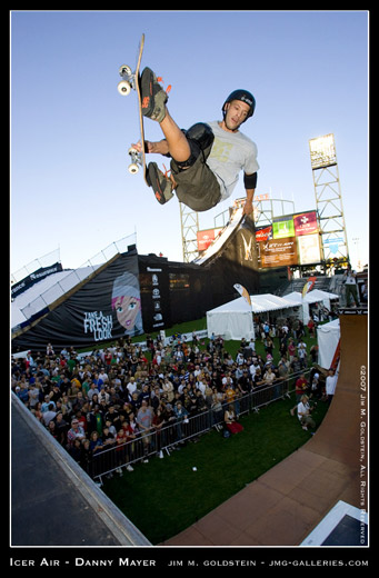 Danny Mayer catches big air at Icer Air 2007 sports photo by Jim M. Goldstein