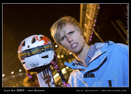 Jon Olsson Icer Air 2007 Big-Air Ski Champion sports portrait by Jim M. Goldstein