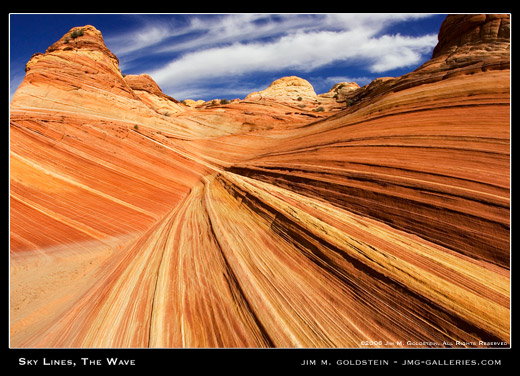 Sky Lines, The Wave landscape photograph by Jim M. Goldstein