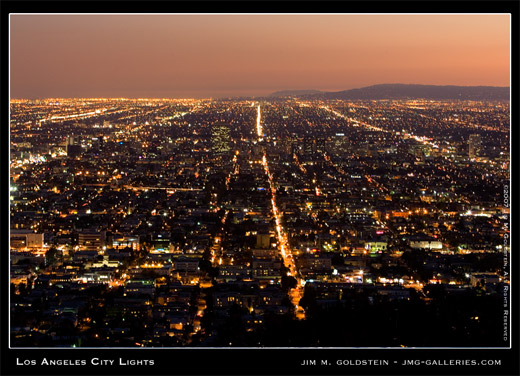 Los Angeles City Lights photo by Jim M. Goldstein