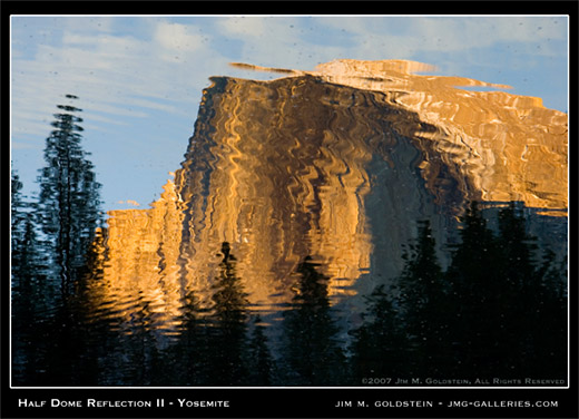 Half Dome Reflections II, Yosemite landscape photo by Jim M. Goldstein